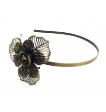 Serre-tête métal fleur
