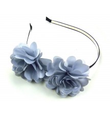 Serre-tête fleur gris