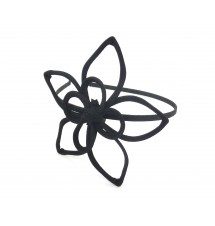 Serre-tête fleur ruban noir