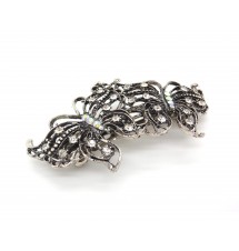Barrette papillon cristaux zoom Barrette papillon cristaux zoom