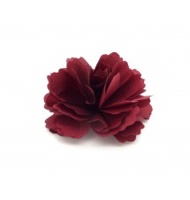 Pince crocodile/broche fleur bordeaux dos Pince crocodile/broche fleur bordeaux dos