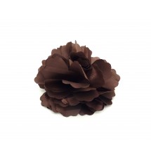 Pince crocodile/broche fleur marron dos Pince crocodile/broche fleur marron dos