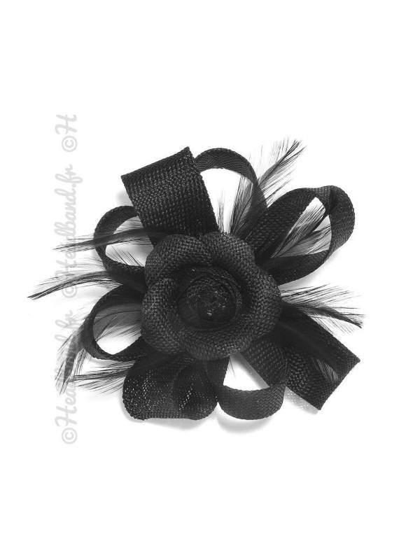 Fascinateur fleur sur pince noir