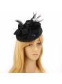 Chapeau cérémonie à plumes noir