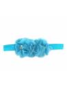 Bandeau triple fleur bleu