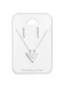 Parure bijoux pendentif triangulaire argent 925