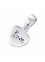 Pendentif coeur inscription love argent 925