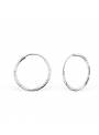 Créoles texturées argent 925 diam 2 cm