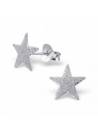 Boucles d'oreilles puces étoile argent massif