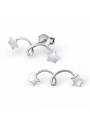 Boucles d'oreilles étoiles filantes argent 925