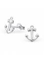 Boucles d'oreilles motif ancre marine argent 925