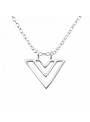 Collier pendentif triangle double argent 925