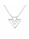 Collier pendentif triangle double argent 925