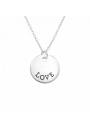 Collier médaillon inscription love argent 925