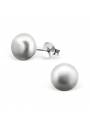 Boucles d'oreilles perles d'eau douce grise argent 925