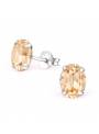 Boucles d'oreilles cristal ovale Swarovski® light peach