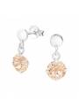 Boucles pendantes Swarovski® stud cristal light peach