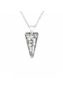 Collier argent cristal triangle Swarovski® silver panita