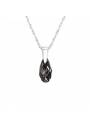 Collier argent cristal goutte Swarovski® silver night