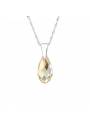 Collier cristal goutte 1,3 cm Swarovski® golden shadow