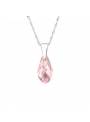 Collier cristal goutte 1,3 cm Swarovski® rose clair