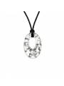 Collier cordon cristal rond Swarovski® silver panita