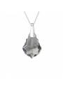 Collier argent cristal baroque Swarovski® black diamond