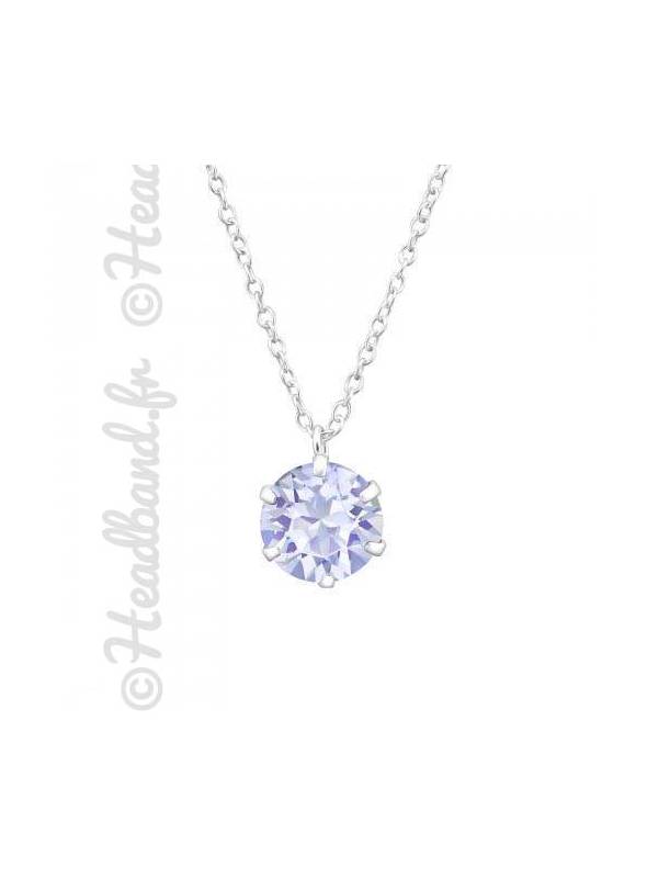 Collier cristal stud Swarovski lavande Collier cristal stud Swarovski lavande