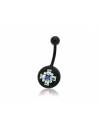 Piercing nombril motif géométriques cristaux Swarovski