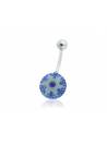 Piercing nombril étoile pavé de cristaux Swarovski