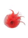 Coiffe barrette en tulle rouge