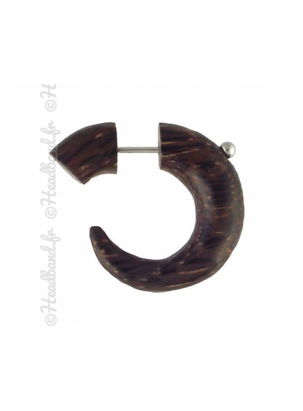 Faux écarteur Maori bois marron
