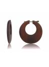 Boucles d'oreilles bois ronde