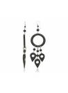 Boucles d'oreilles Maori bois noir