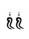 Boucles d'oreilles tribal bois noir