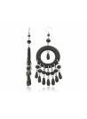 Boucles d'oreilles bois breloques