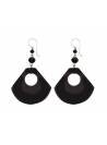 Boucles d'oreilles épaisses en bois noir