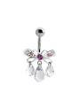 Piercing nombril papillon pampilles rose