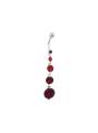 Piercing nombril pendentif stud rond rouge