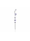 Piercing nombril chaînette stud mauve
