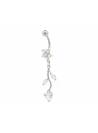 Piercing nombril branchage articulé blanc