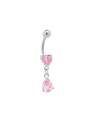 Piercing nombril bijou pendentif rose