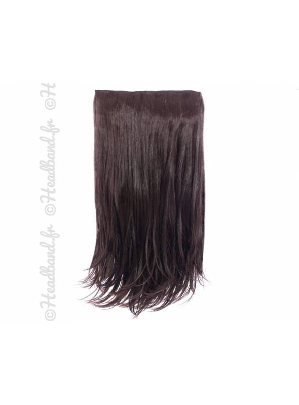 Extensions 3 bandes raides 60 cm - Châtain chocolat