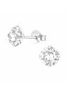 Clous d'oreilles pierre Swarovski blanche