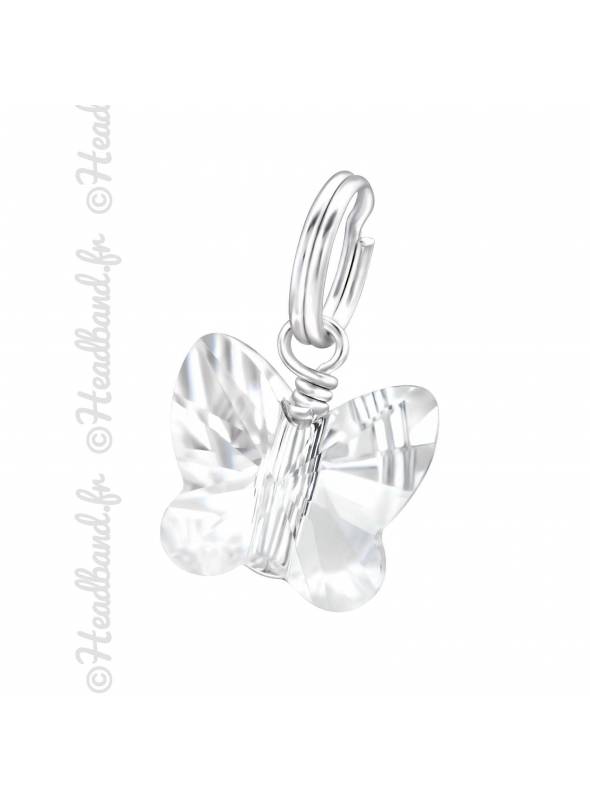 Charms Swarovski cristal papillon blanc