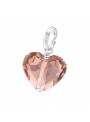 Charms Swarovski cristal coeur blush