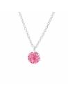 Chaîne avec stud 6 mm Swarovski rose