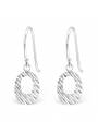 Boucles d'oreilles pendentif ovale argent massif