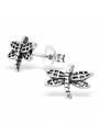 Clous d'oreilles libellule argent massif