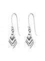 Boucles d'oreilles Bali triangles argent massif